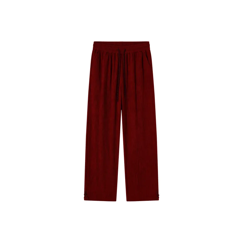 DEERWAY Casual Pants Unisex Burgundy-0
