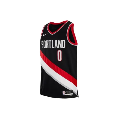 Nike Basketball Jerseys 22 23 Season Portland Trail Blazers Lillard 0 Size Men's Black