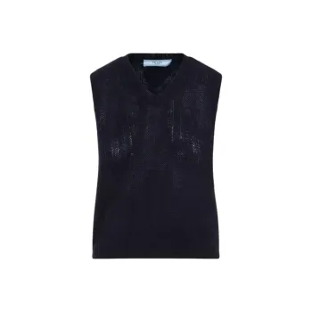 PRADA V Neck Knitted Vest