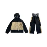 Black & Khaki Khaki Clothing Sets