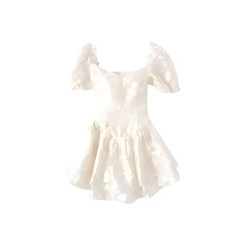 XIAOJUCHUANLI Short Sleeved Dress Women's Image Color-1
