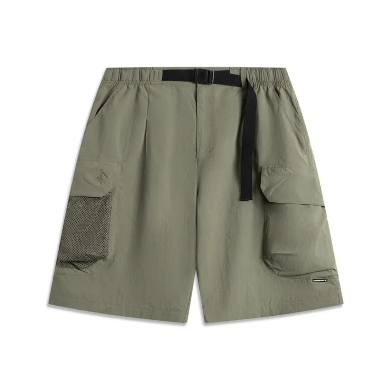 LiNing CF Tracing Cargo Shorts Men's Ming Tea Green-0