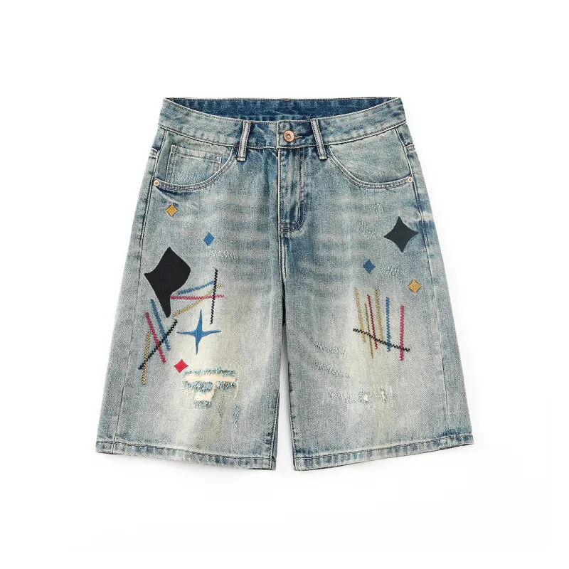 SANTASTIC Denim Shorts Men's Nostalgic Blue-0