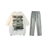 Set (White Top+Yellow Mud Pants)