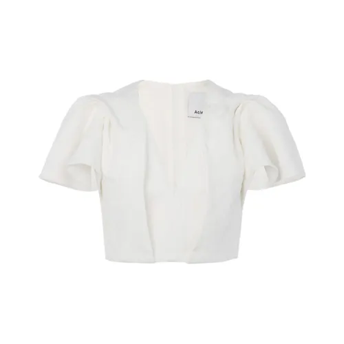 ACLER 화이트 여성 크롭 탑