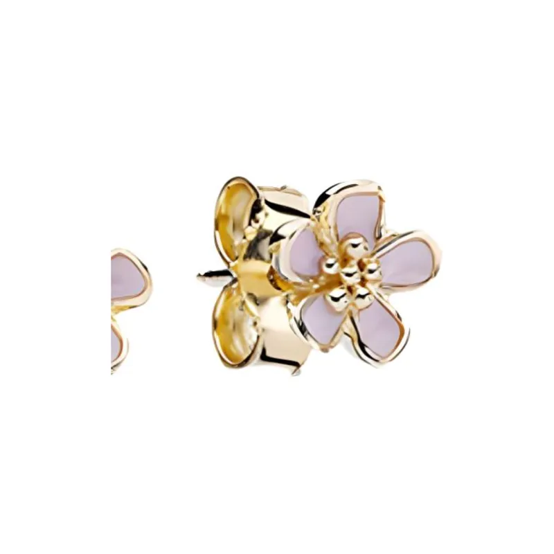 Pandora Enamel Stud Earrings Women's Pink-1