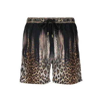 CAMILLA Leopard-print Swim Shorts
