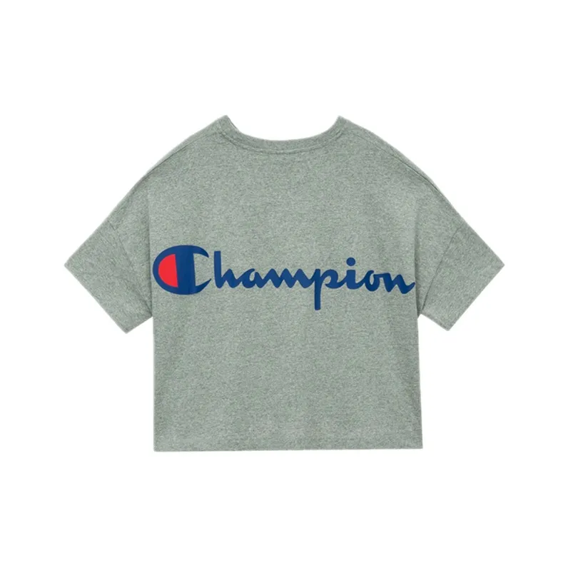 Champion Straight T-Shirt Women's Light Gray-0
