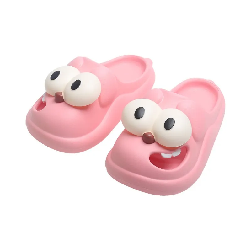 TLIT Cartoon Big Eyed Dog Slippers Summer Home Indoor Cartoon Closed Toe Clogs Platform-5
