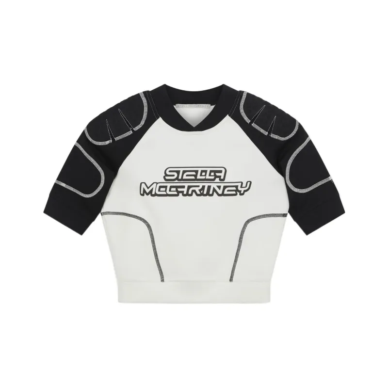 Stella McCartney Logo Printed Cropped T Shirt-0