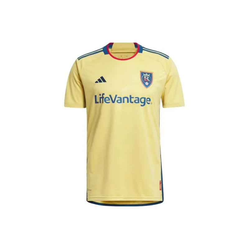 Adidas Real Salt Lake Soccer Jerseys Men Yellow Iron Ore-0