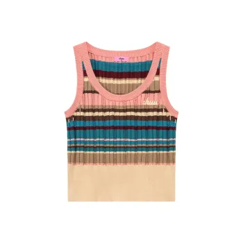 CHUU Tank Tops Women's Pink Stripes
