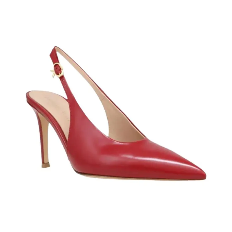 GIANVITO ROSSI Slim Heel High Heels Women's Red-2