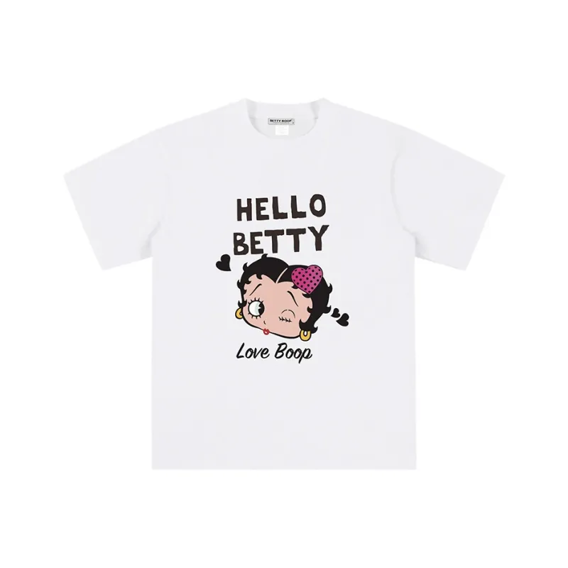 BETTY BOOP Drop Shoulder Sleeve T Shirt Women's-9