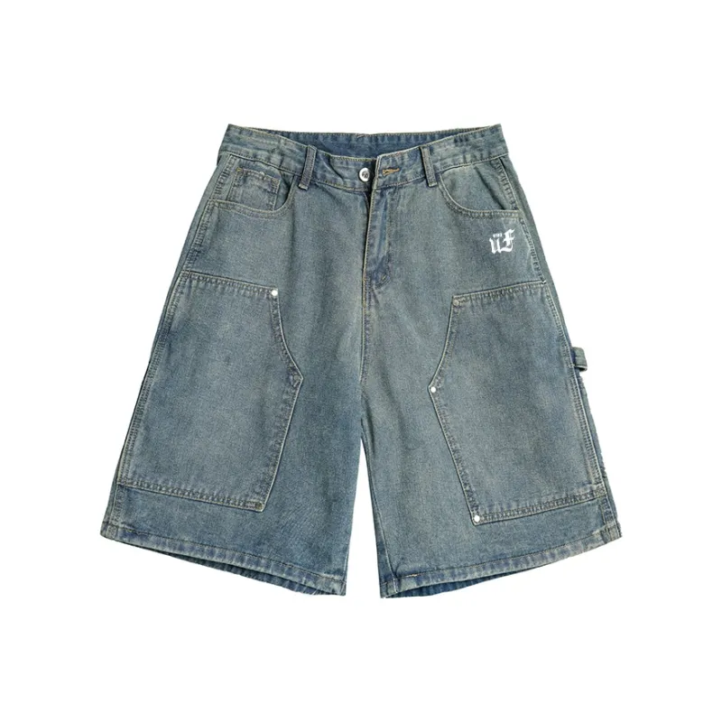 UF9193 Denim Shorts Men-2