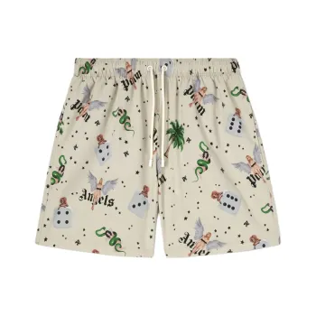 PALM ANGELS Pin Up Drawstring Swim Shorts