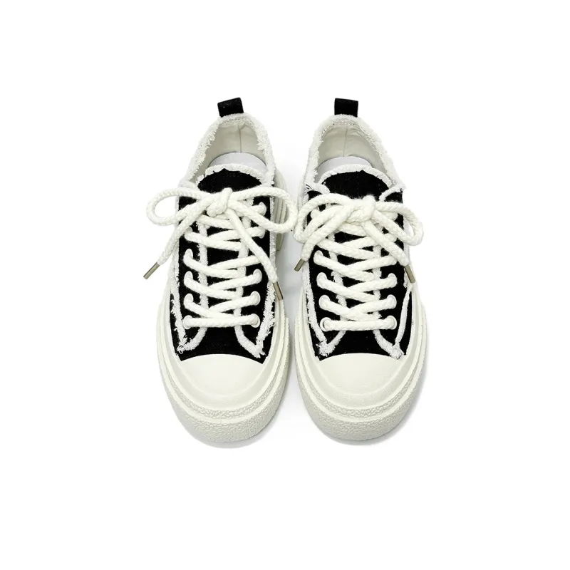 VANSSI Lightweight And Breathable Low Top Skateboard Shoes Unisex Black-3