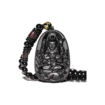 Moon Jewelry Natural Obsidian Jade Necklaces Unisex