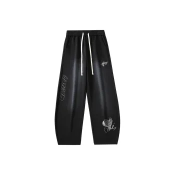 AMBER LIGHT Casual Pants Unisex Black