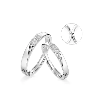 KADER 925 Sterling Silver Rings Unisex Silver White Box