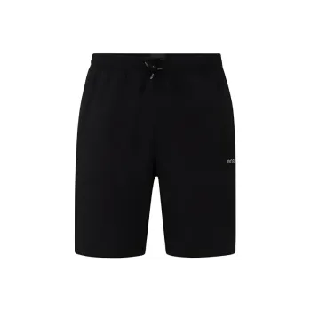 HUGO BOSS Stretch Cotton Regular Fit Shorts With Logo Detail Casual Shorts Men's Black