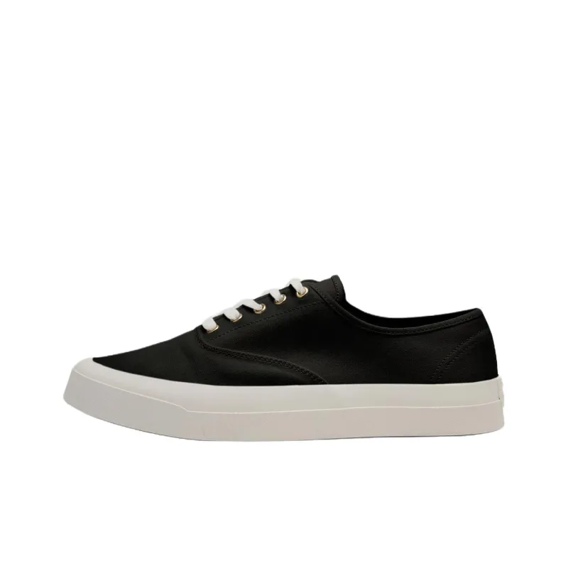 Maison Kitsune Low Top Canvas Shoes Women's Black-0