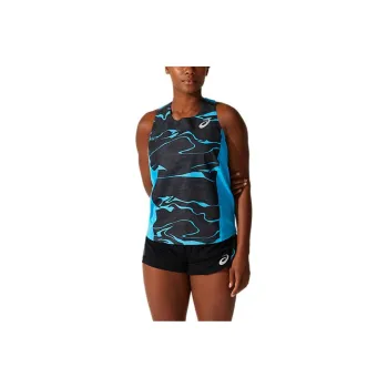 Asics Light Mesh Singlet Tank Tops Women's Blue
