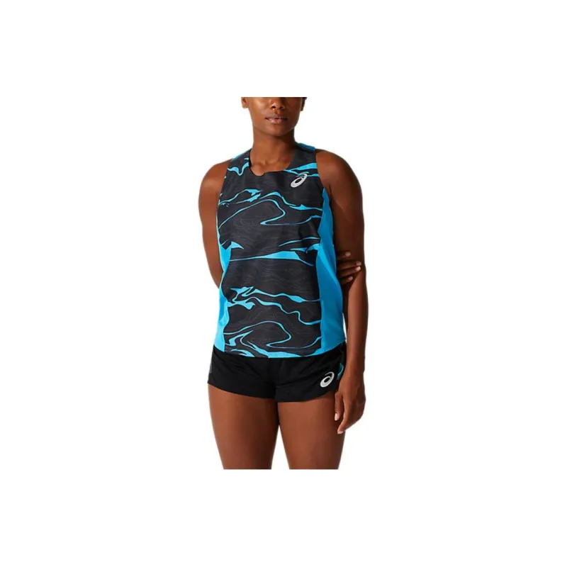 Asics Light Mesh Singlet Tank Tops Women's Blue-0
