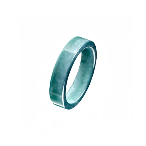 MY WORLD BEGINS AND ENDS WITH YOU Ice Glutinous Jadeite Rings Unisex