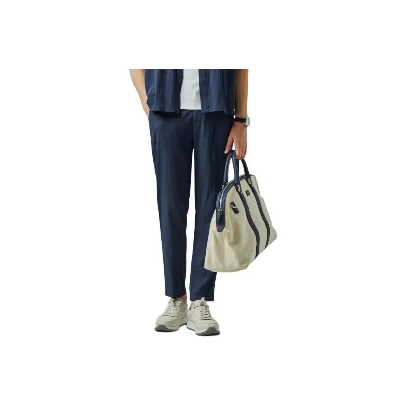 DIKENI Casual Pants Men's Dark Royal Blue-0