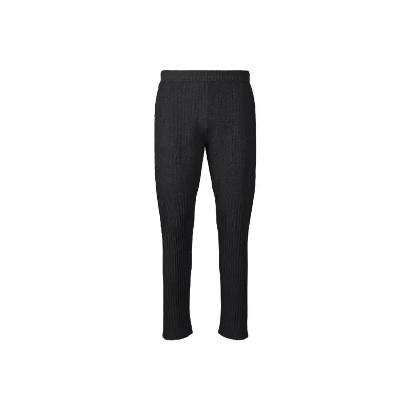 ISSEY MIYAKE Rustic Knit Casual Pants Men's Black-0