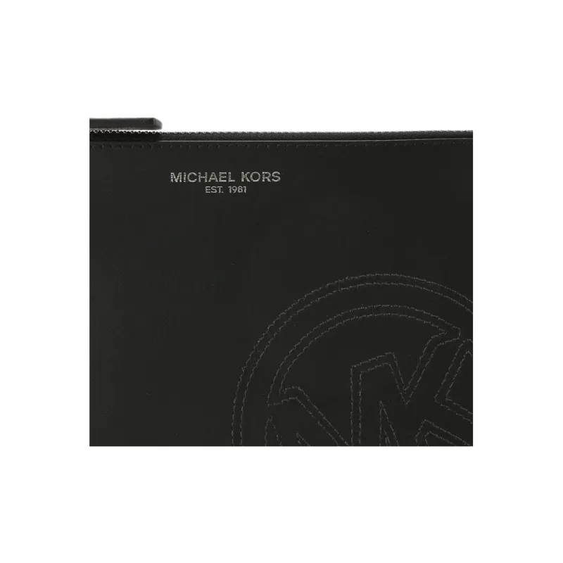 MICHAEL KORS Cow Leather Clutch Small Size Men's Black-3