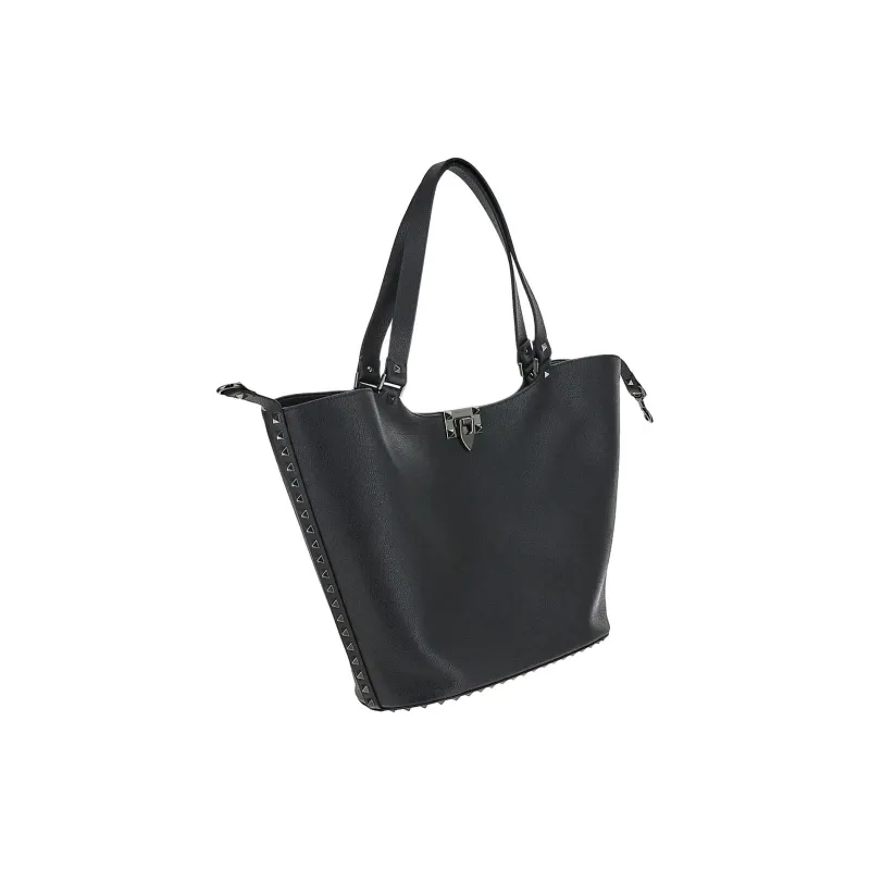Valentino Rockstud Leather Handbag Women's Black-1