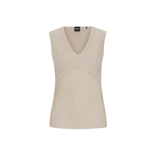 HUGO BOSS Tank Tops Women's Light Beige