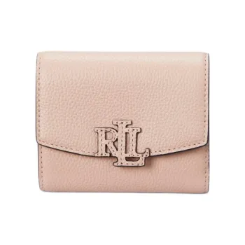 Ralph Lauren Cameryn Cow Leather Wallet Small Size Women's Sunrise Red