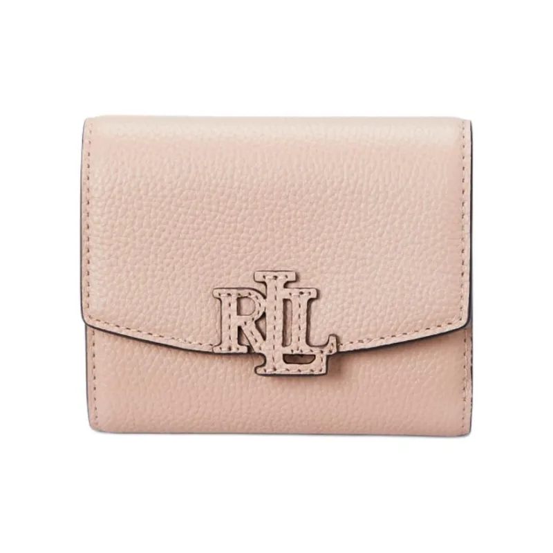 Ralph Lauren Cameryn Cow Leather Wallet Small Size Women's Sunrise Red-0