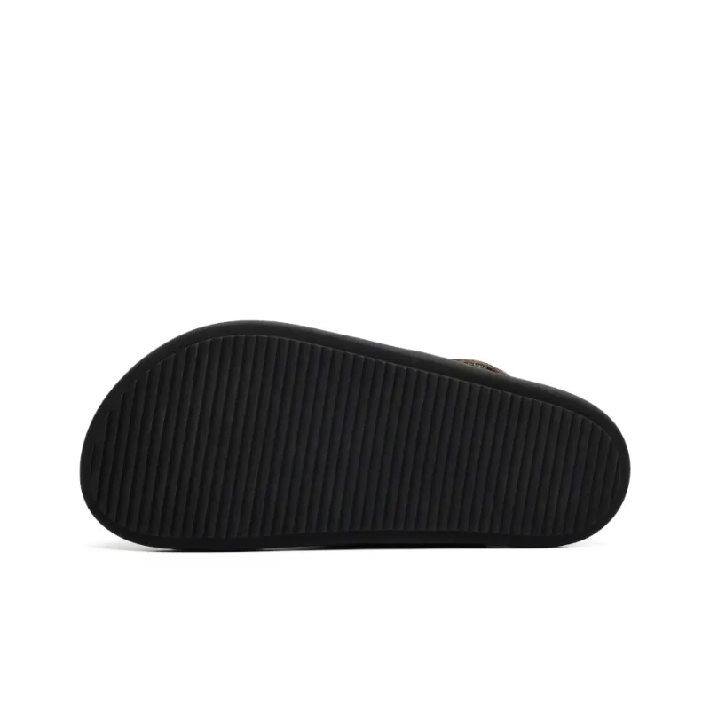 Angelmi Abrasion Resistant Slip Resistant Odor Resistant Closed Toe Slippers Unisex Khaki-4