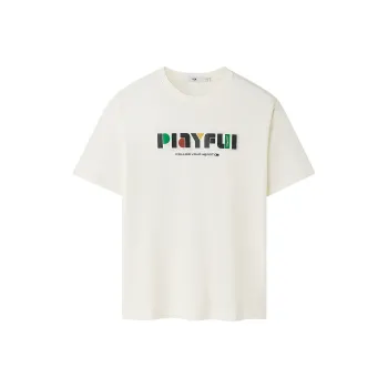 HLA T Shirt Men's Raw White Pattern V2