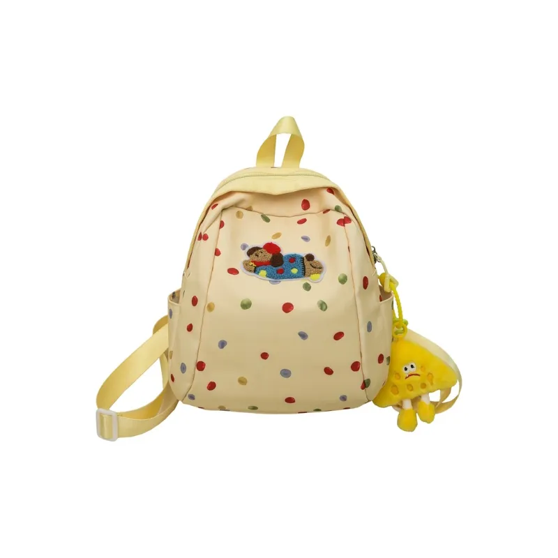 LUVISTRUE Nylon Backpack Regular Women's White/Yellow/Blue-6
