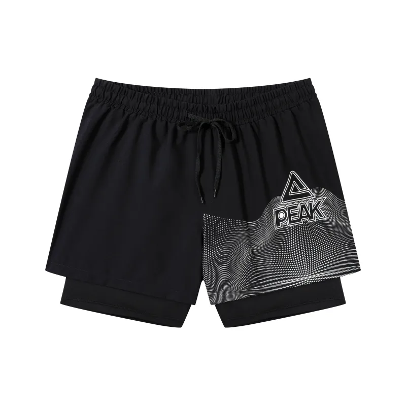 PEAK Swimming Shorts Men's Black Blue-3