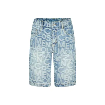 C'N'C Denim Shorts Men's Blue Pattern