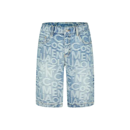 C'N'C Denim Shorts Men's Blue Pattern