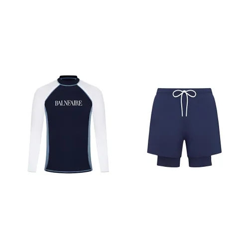 BALNEAIRE Swimsuit Set Men's Blue White