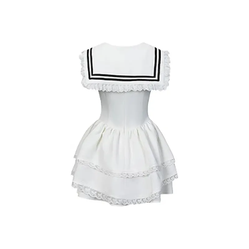 BDGU Short Sleeved Dress Women's White-1