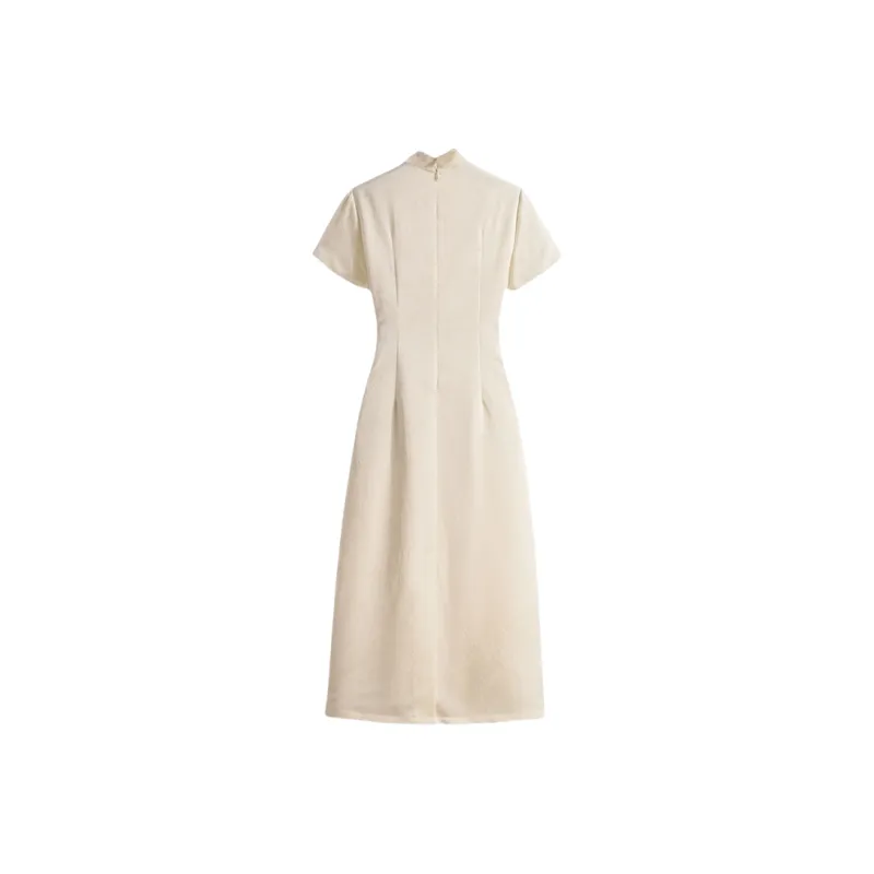 ARIADNAW STUDIO Short Sleeved Dress Women's Ecru-1
