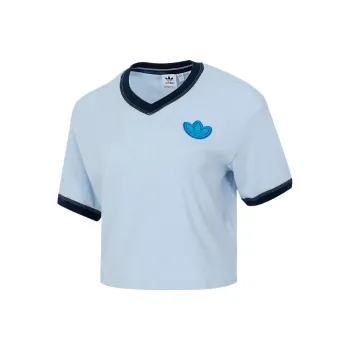 Adidas Originals Drop Shoulder Sleeve T Shirt Women's Blue