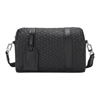 CANUDILO Cow Leather Shoulder Bag Men's Black