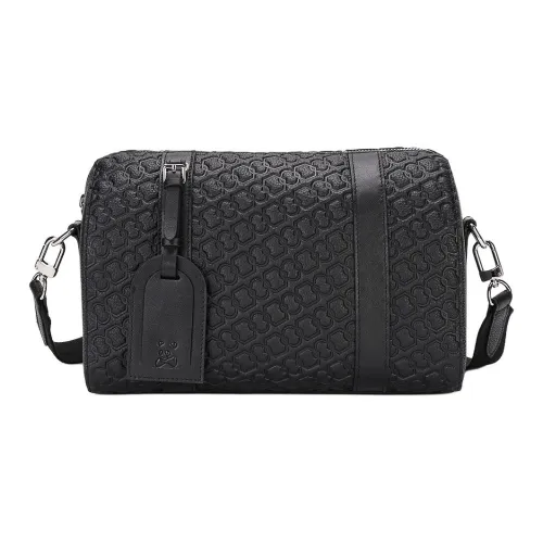 CANUDILO Cow Leather Shoulder Bag Men's Black