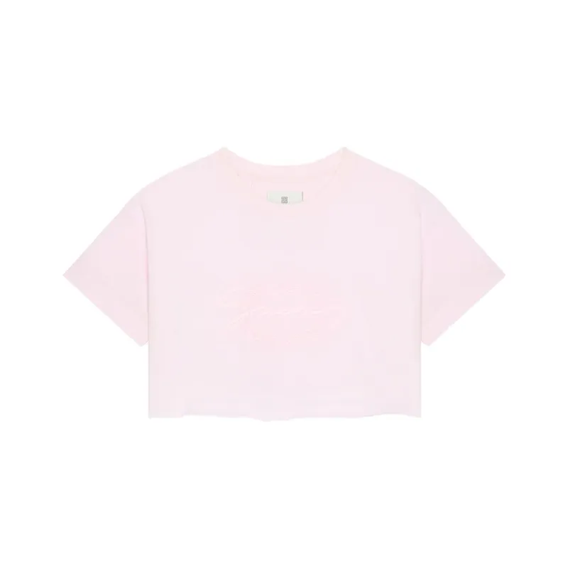 Givenchy Logo Embroidered Cropped T Shirt-0