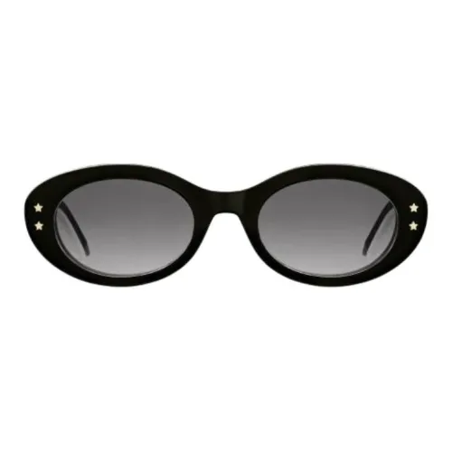 DIOR Acetate Oval Sunglasses Unisex Black